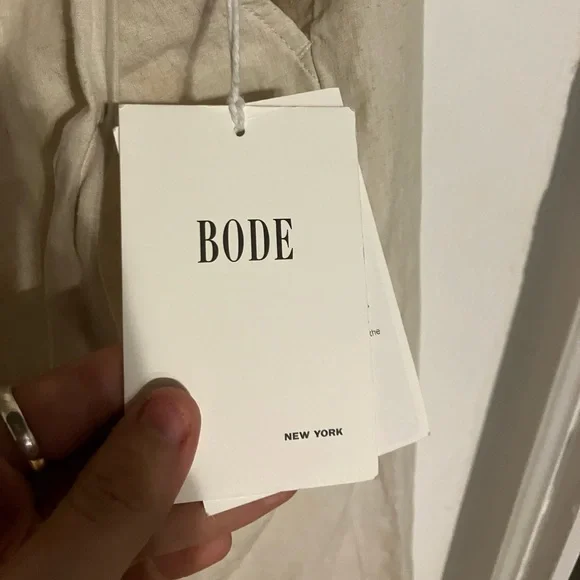 BODE New York handmade linen trousers with BEAUTIFUL hand embroidered details - Picture 7 of 7